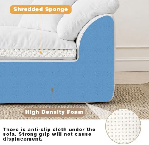 110" Boneless Cloud Couch Sectional - Image 6