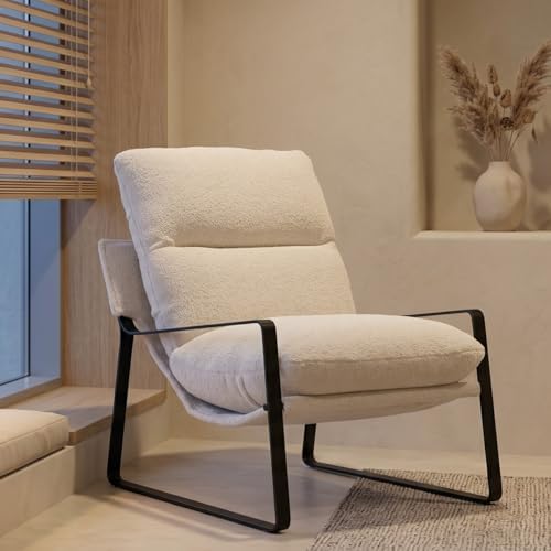 LukeAlon Modern Sherpa Accent Armchair - Image 6