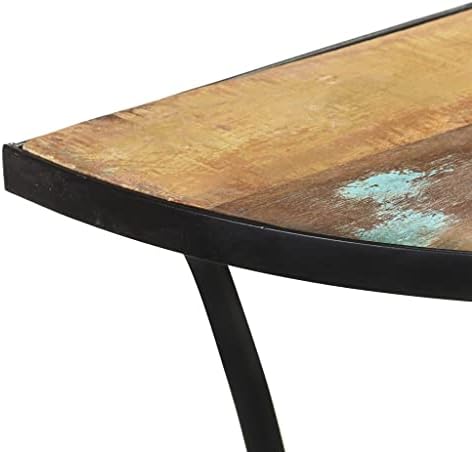 SKM Side Table 110x40x77 cm Solid Reclaimed Wood - Image 2