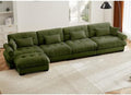 166" Modular Sectional Sofa, Velvet Upholstered Couches by Wunlerlant