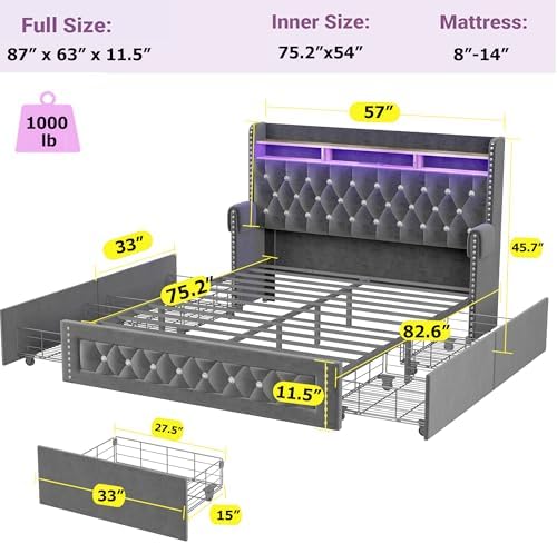 Ailisite Full Size Bed Frame - Image 2