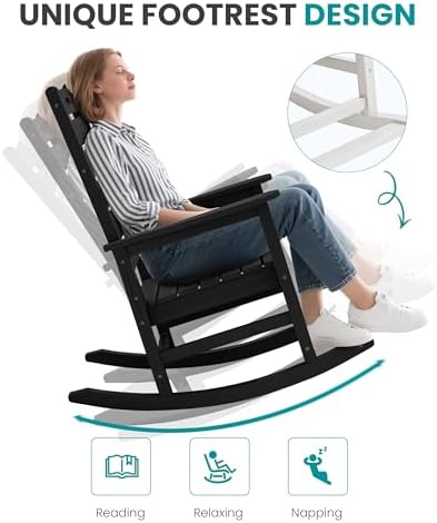 SERWALL HDPE Outdoor Rocking Chair - Image 4