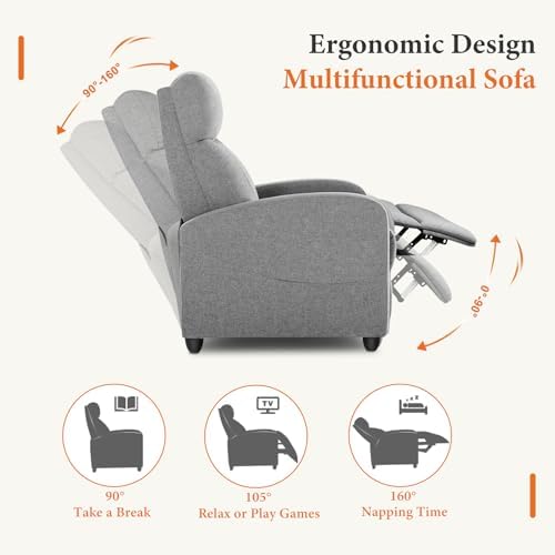 OLIXIS Recliner Chair, Reclining Sofa Chair - Image 4