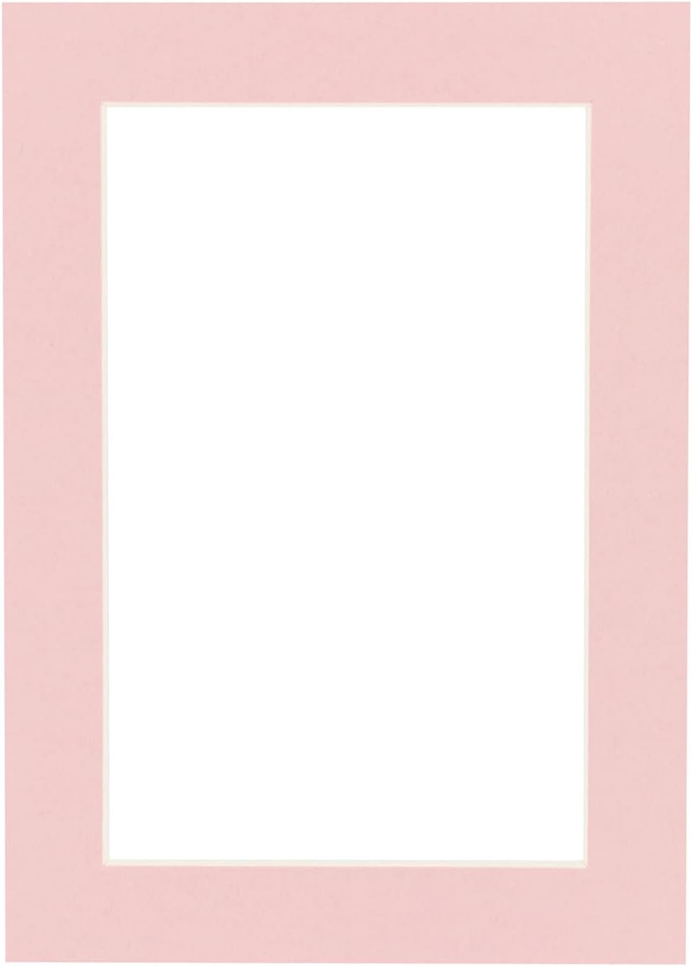 Pack of TEN 8.5x11 Mats Bevel Cut for 7x9 Photos - Acid Free Pink Precut Matboards For Pictures, Photos, Framing - 4-ply Thickness