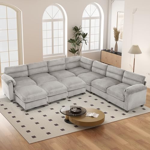 HAOMARKETS 115" Modular Sectional Sofa Couch by HAOMARKETS