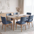 Hollow Cut‑Out Upholstered Side Chairs Set of 6 by DMFurniture