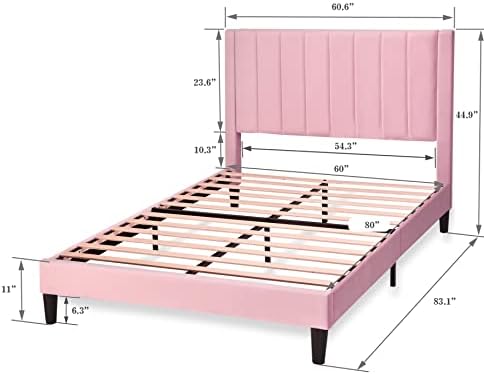 Allewie Queen Bed Frame/Velvet Upholstered Bed Frame - Image 2