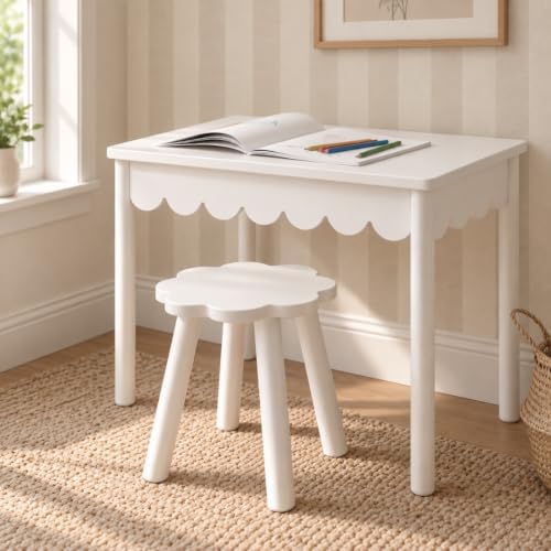 CAALMA Kids Table and Chair Set, Solid Wood by CAALMACO