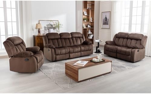 EBELLO Reclining Loveseat, Classic and 2 Seat Recliner Couch - Image 5