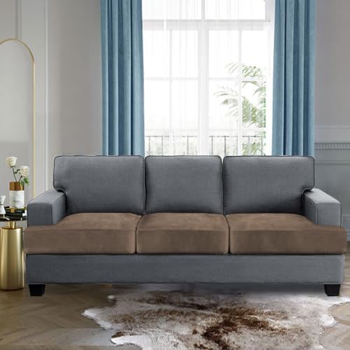 H.VERSAILTEX Stretch Velvet 3 Piece T Cushion Sofa Slipcovers - Image 2