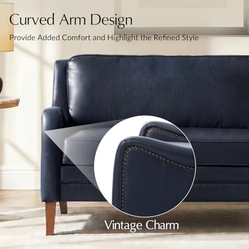 HULALA HOME Faux Leather Sofa - Image 4