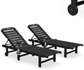 SERWALL HDPE Outdoor Chaise Lounge Set of 2 by SERWALL