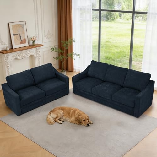 2 Pieces Chenille Sofa Set w/Soft Back Cushion - Image 6