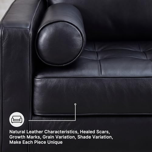 Signature Design by Ashley Bryceview Contemporary Leather Match Tufted Sofa - Image 5