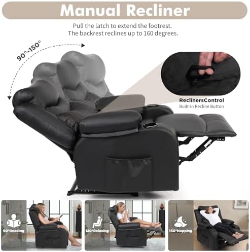 Oversize Manual Recliner Chair Lounge Sofa - Image 6