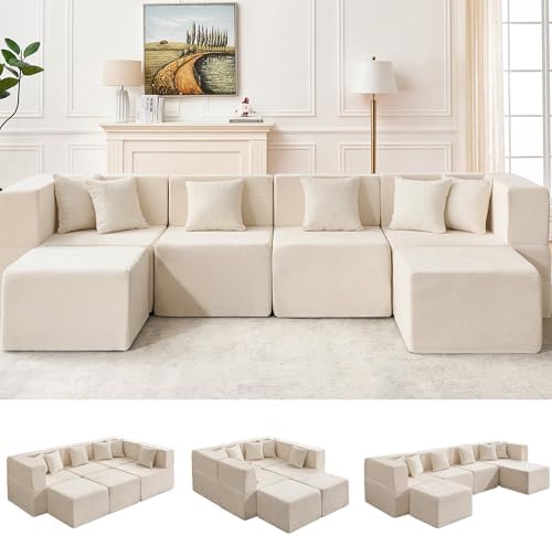 MONVANE 130'' Modular Sectional Cloud Couch by MONVANE