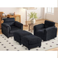HAOMARKETS Corduroy 4-Piece Sofa Set, Upholstered Ottoman Set of 2 and Accent by HAOMARKETS