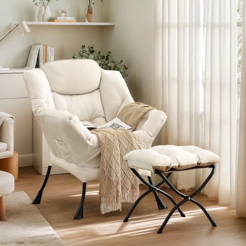 Lazy Chair with Ottoman, Soft Comfy Chair - Image 3