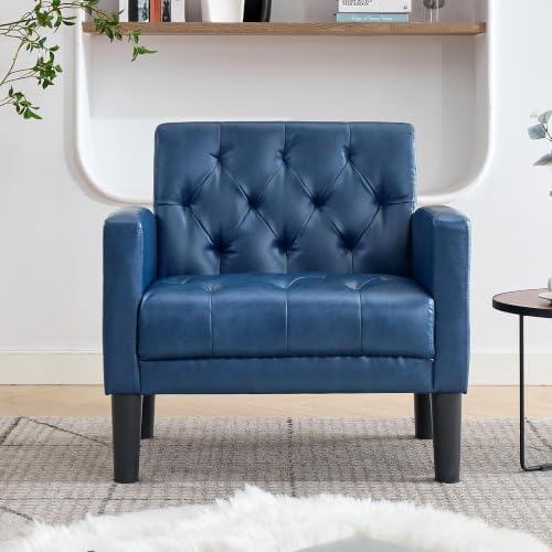 TYBOATLE Leather Accent Chair, Tufted Armchair - Image 4