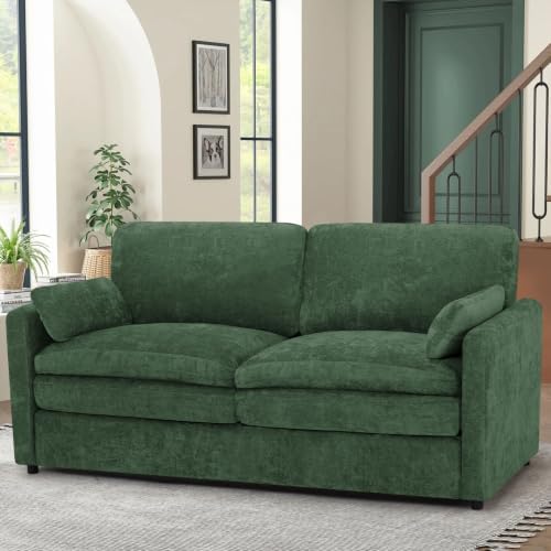 69” Chenille Love seat Sofa w/Arm Pillows by ACMEASE