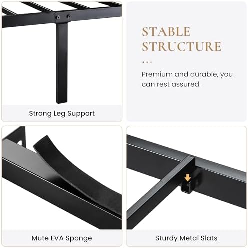 SHA CERLIN Heavy Duty Full Size Bed Frame - Image 6