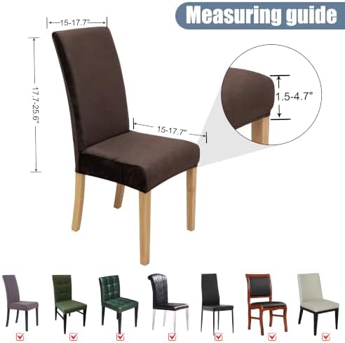 Dining Chair Covers, Stretch Seat Covers, Washable Furniture Protector - Image 5