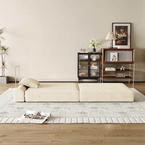 31.5'' Convertible Compressed Corduroy Folding Cloud Sofa Bed, Modern Boneless - Image 3