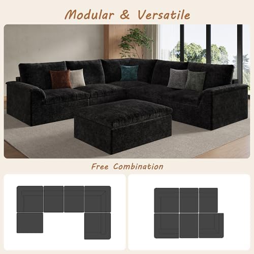 EASE MOOSE Modular Sectional Sofa, Boneless Couches - Image 5