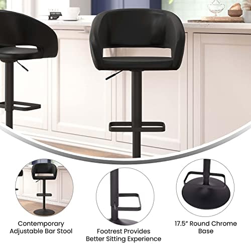 Flash Furniture Erik Contemporary Adjustable Height Barstool - Image 4