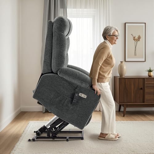 MCombo Power Lift Recliner for Elderly, Fabric R7399 - Image 6