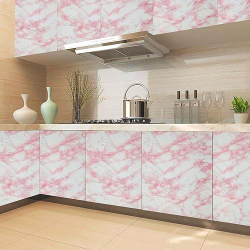 Marble Contact Paper Pink Peel and Stick Wallpaper - Image 5