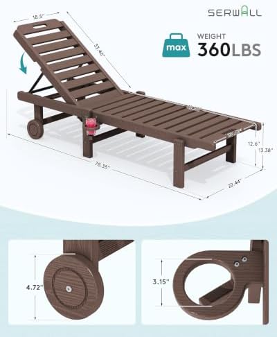 SERWALL HDPE Outdoor Chaise Lounge - Image 3