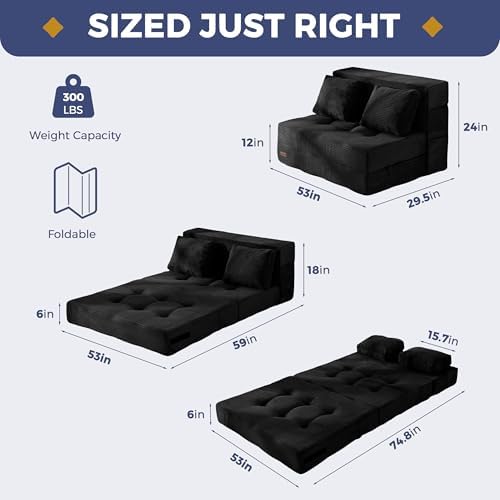 MAXYOYO Convertible Sofa Bed, Fold Out Sofa Couch - Image 2