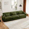 130" Modular Sectional Sofa, Velvet Upholstered Couches by Wunlerlant