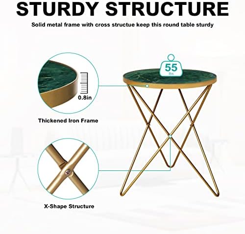 HLR Modern Round Side Table, End Table - Image 4