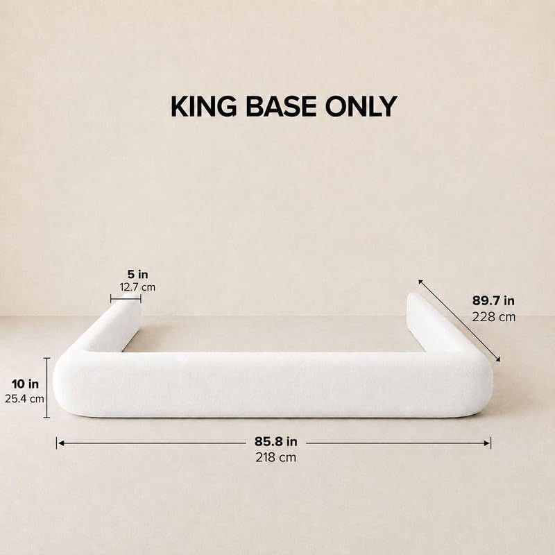 New Round Bed Upholstered Bed Frame –Washable Zip Cover, Modular Minimalist - Image 2