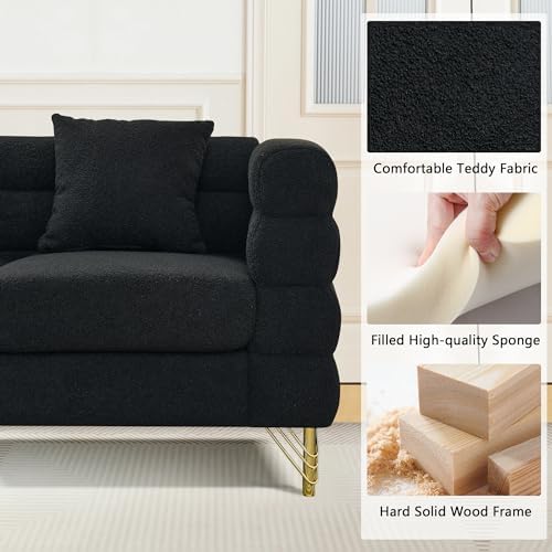 mikibama Modern Teddy Sectional Sofa, 81 Inch Oversized Sofa Couch, Luxury 3 - Image 5