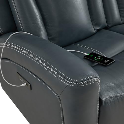 CHITA 3 Seater Genuine Leather Power Reclining Sofa, Zero Gravity - Image 5