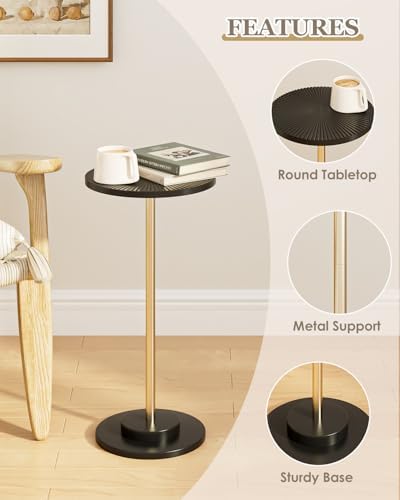 Round Side Table, Drink Table for Small Spaces - Image 6