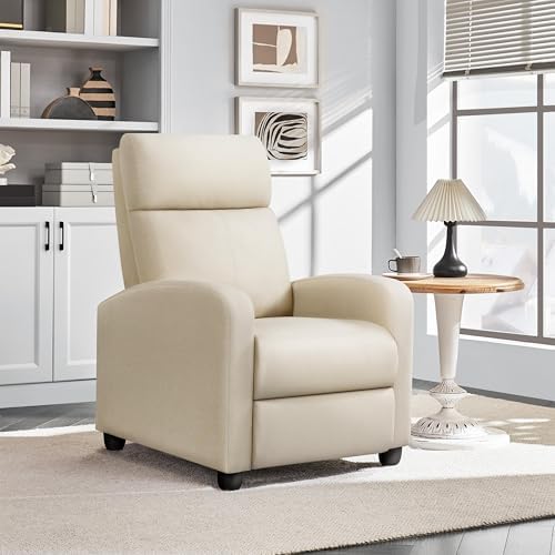 Yaheetech Recliner Chair with 3 Adjustable Angles Living Room Chairs Beige - Image 2