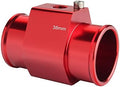 Dewhel Aluminum Red Water Temp Meter Temperature Gauge Joint Pipe Radiator by DEWHEL