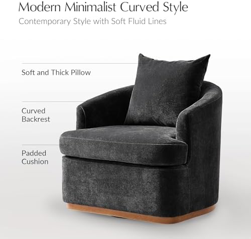 HULALA HOME Modern Swivel Accent Chair Set of 2 - Image 5