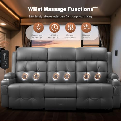 RV Loveseat Recliner Sofa, Wall Hugger Reclining RV Couch - Image 6