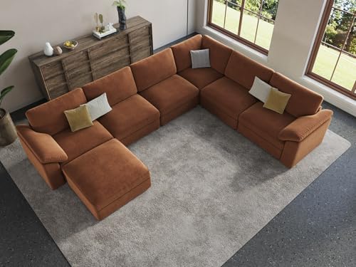 EASE MOOSE Oversized Sectional Modular Sofa, Large L Shape Sectional Couch Wide - Image 4