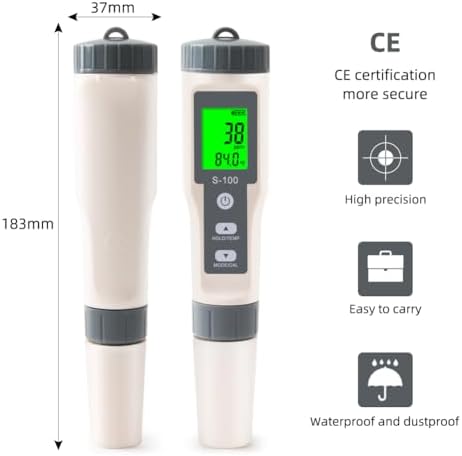 TDS Meter, 4 in 1 Water Tester TDS/Salt/Temp/EC Meter, High Accuracy TDS Meter - Image 7