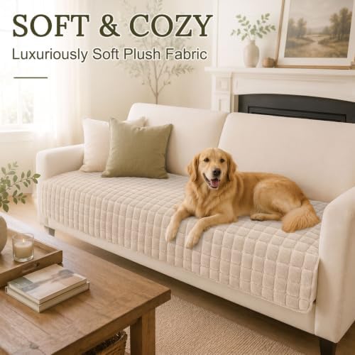 Smiry Velvet Couch Cover for Dogs, Non Slip Soft Sofa Protector for Pets - Image 2