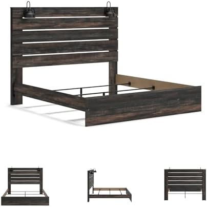 Signature Design by Ashley Drystan Rustic King Size Bed Frame - Image 7