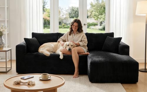 92.5" Modular Sectional Sofa, L-Shaped Cloud Couch - Image 3