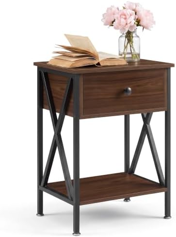 VECELO Nightstand, Modern Bedside End Table, Night Stand by VECELO