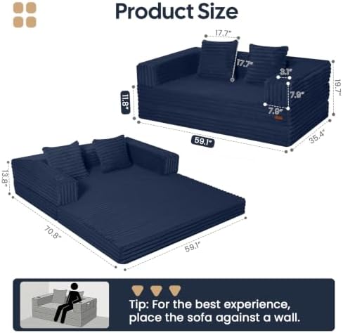 COMAX Boneless Futon Sofa Bed - Image 2